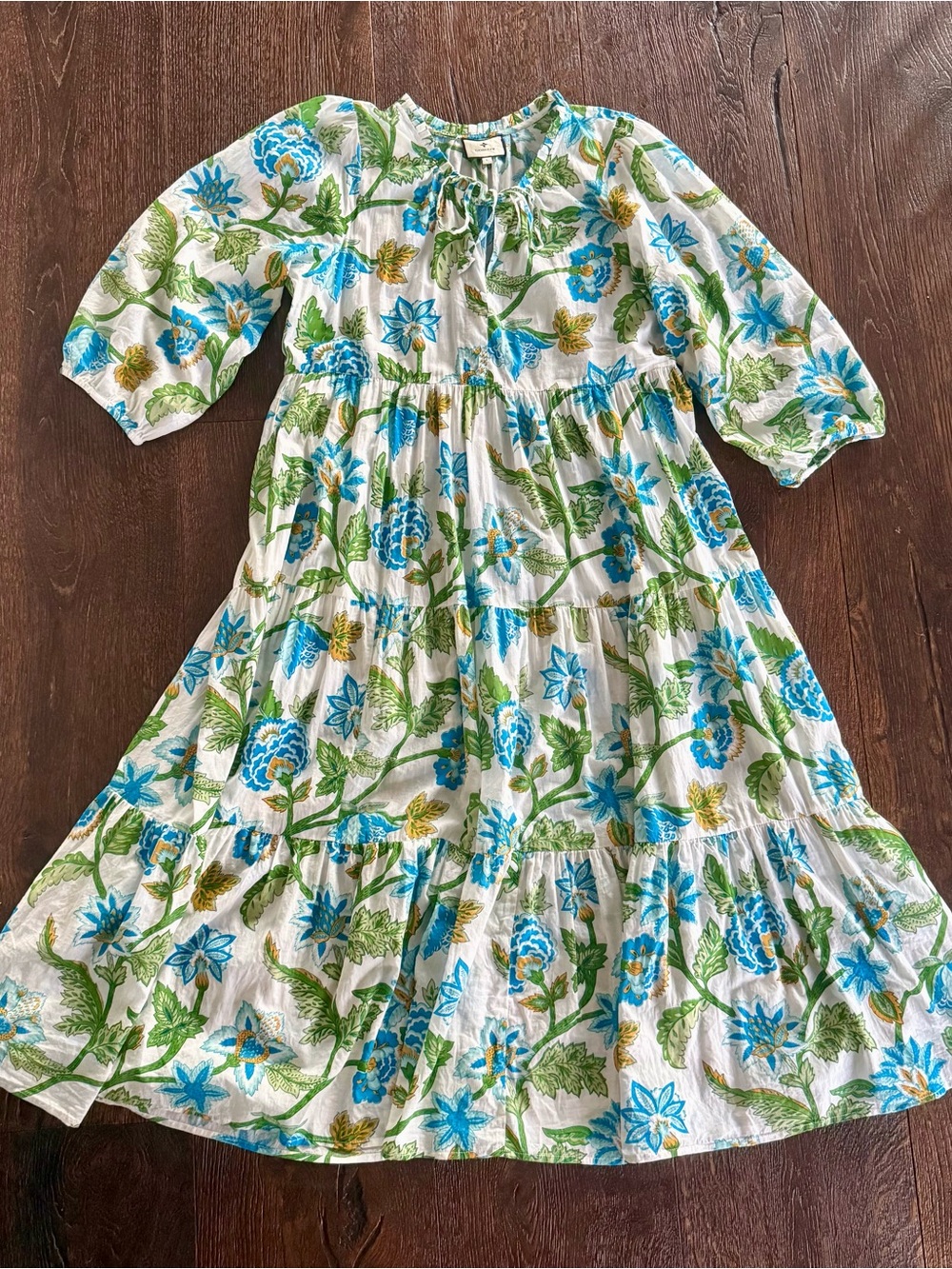 Tuckernuck Sea Glass Chintz Long Sleeve Salty Paloma Caftan